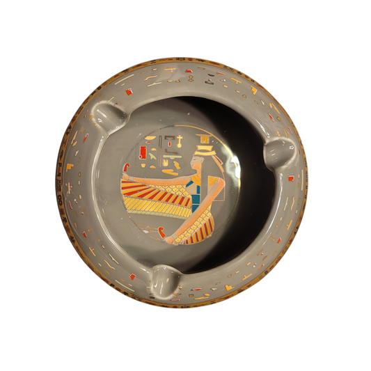 Egyptian Pharaonic Ashtray Portable Smoke Cigarette Container Holder for Homes, Offices, Bars, and Cafes